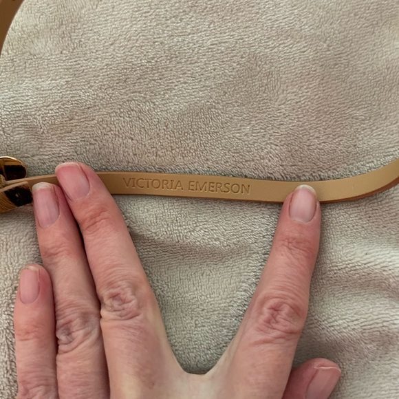 Victoria Emerson Brown Black Leopard Card Holder Strap with Gold Accent - Picture 4 of 4